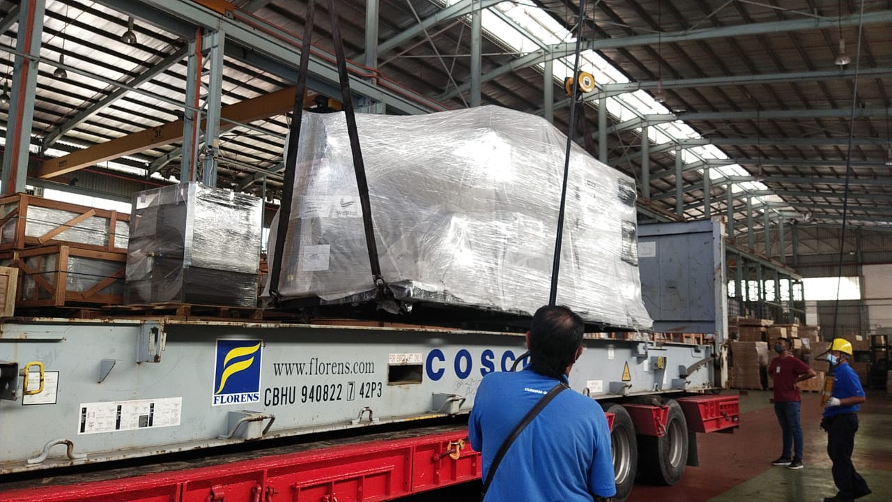 Open Top container loading from Malaysia