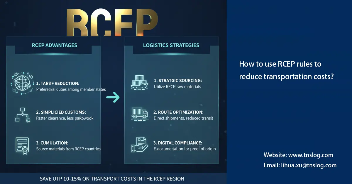 How to use RCEP rules to reduce transportation costs