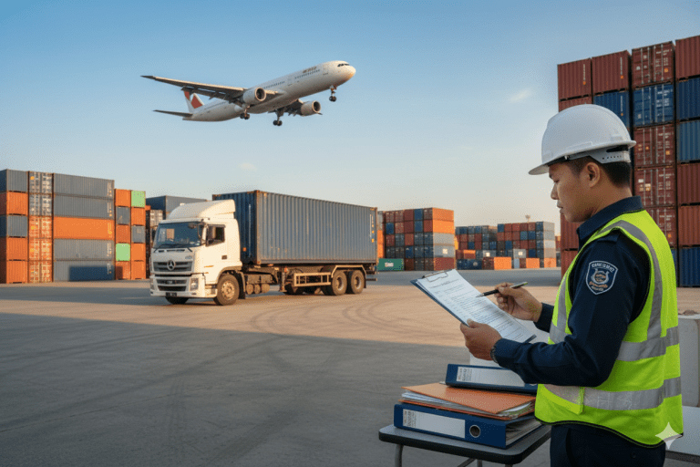 FCL customs documentation and cargo inspection at Port Klang — TNS Log Services American Freight