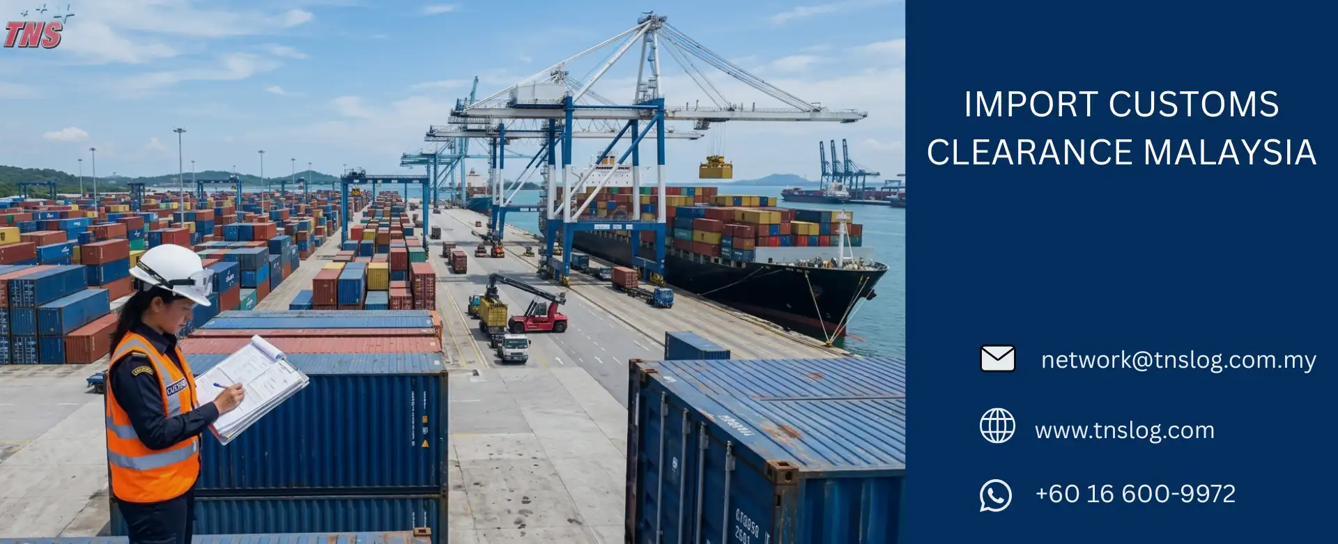 Import customs clearance officer reviewing documents in Malaysia